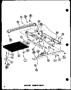 Machine Compartment Diagram and Parts List for SLI22F1-L-P7700009WL  Amana Refrigerator