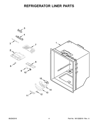 Refrigerator Liner Parts Diagram and Parts List for MBR1957FEZ02  Maytag Refrigerator