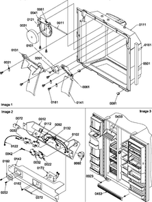 Ice & Water Cav, Elect Brack Assy, & Toe Grille Diagram and Parts List for SBDE20TPE-P1190905WE  Amana Refrigerator