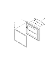 Freezer Door Parts Diagram and Parts List for ABB1924WEB1  Amana Refrigerator