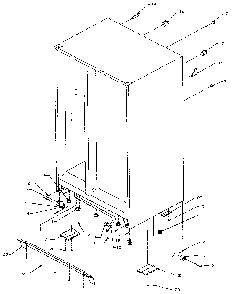 Drain, Rollers, And Cabinet Back Diagram and Parts List for SX25N-P1162704W  Amana Refrigerator