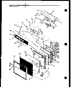 Door And Controls Diagram and Parts List for AO-24AT-P85010-1S  Amana Wall Oven