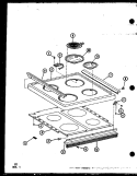 Page 9 Diagram and Parts List for CRCR8 P8551204S Amana Microwave Oven Combo