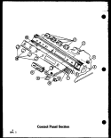 CONTROL PANEL SECTION Diagram and Parts List for ADM1B P8554804S Amana Range