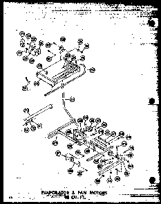 Evaporator & Fan Motors 18 Cu. Ft. Diagram and Parts List for T16N-P60236-48W  Amana Refrigerator