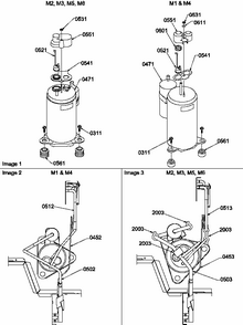 Compressor/tubing Diagram and Parts List for 10QZ22RC-P1209802R  Amana Air Conditioner