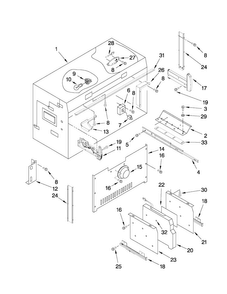 Freezer Liner Parts Diagram and Parts List for JB36NXFXRW01  Jenn-Air Refrigerator