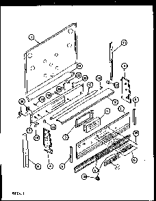 Control Panel Diagram and Parts List for RST378UW-P1141203NW  Caloric Range