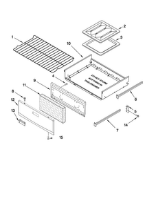 Part Location Diagram of W10174741 Whirlpool PANEL-DRWR