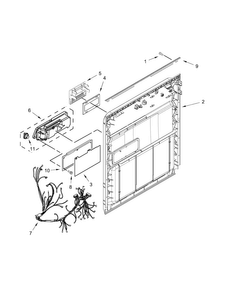 Inner Door Parts Diagram and Parts List for ADB1100AWS2  Amana Dishwasher