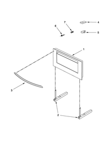 Oven Door Diagram and Parts List for JBS7524BS0  Jenn-Air Wall Oven