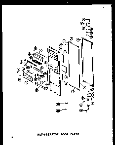 Refrigerator Door Parts Diagram and Parts List for SRI19A-P60350-6W  Amana Refrigerator