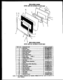 EYE LEVEL DOOR Diagram and Parts List for FCI112  Amana Microwave Oven Combo