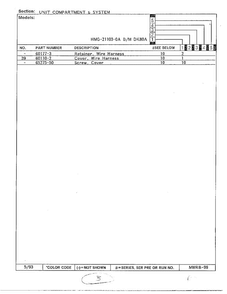 Unit Compartment And System Page 3 Diagram and Parts List for 21103-0A  Admiral Refrigerator