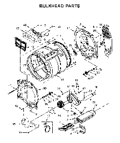 Bulkhead parts Diagram and Parts List for MEDB955FC2  Maytag Dryer