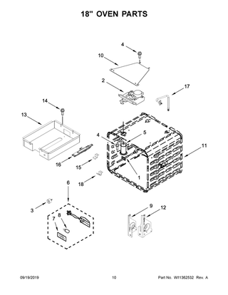 18" Oven Parts Diagram and Parts List for JGRP648HM00  Maytag Range