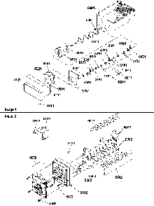 Ice Bucket Auger & Ice Maker Parts Diagram and Parts List for SBDE21VPSE-P1317202WE  Amana Refrigerator
