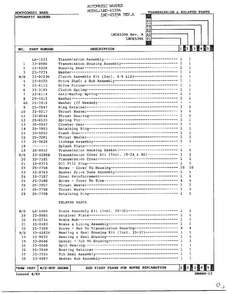 Automatic Washer-transmission Page 2 Diagram and Parts List for 6539A REV A Norge Washer