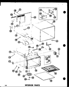 Interior Parts Diagram and Parts List for RC-7PB P71300-2M Amana Microwave