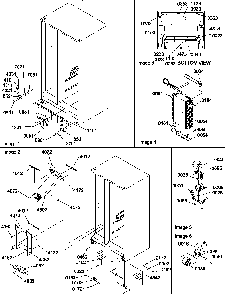 Drain Systems, Rollers And Evaporator Assy Diagram and Parts List for SXD322L-P1313901WL  Amana Refrigerator