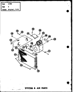 System And Air Parts 2 Diagram and Parts List for D54444-2C  Amana Air Conditioner