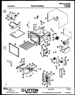 01 - Page 1 Diagram and Parts List for 1041000  Litton Microwave