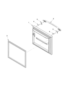 Freezer Door Diagram and Parts List for MBL2258XES5  Maytag Refrigerator