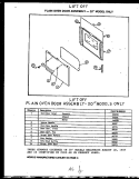 PLAIN OVEN DOOR ASSY - 20`` MODELS ONLY Diagram and Parts List for EHS112  Caloric Range