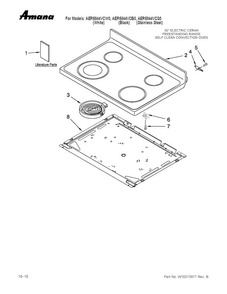 Cooktop Parts Diagram and Parts List for AER5844VCS0  Amana Range