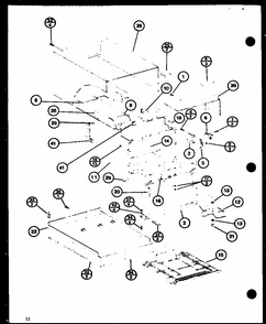 Cabinet Parts Diagram and Parts List for RV-8 P76900-2M Amana Microwave