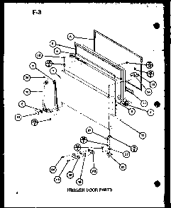 Freezer Door Parts Diagram and Parts List for TL18G-P76512-6W  Amana Refrigerator