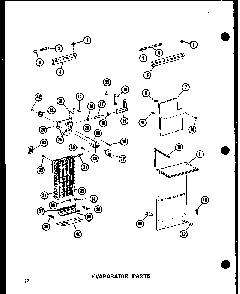 Evaporator Parts Diagram and Parts List for SRI19W-A-P60350-49WA  Amana Refrigerator