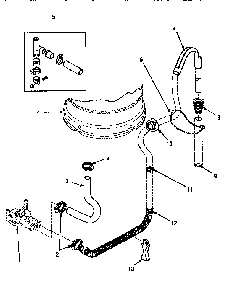 Drain Hose & Siphon Break Diagram and Parts List for LW8413W2 LW8413W2A Amana Washer