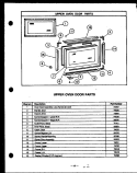 UPPER OVEN DOOR PARTS Diagram and Parts List for ESS343  Caloric Range