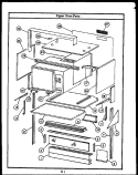 UPPER OVEN PARTS Diagram and Parts List for EKS395  Caloric Microwave Oven Combo