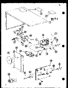 Fuse/resistor/timer Diagram and Parts List for RR-7DA P73556-2M Amana Microwave