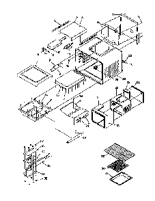 Cavity Diagram and Parts List for ARG7301W-P1143330NW  Amana Range