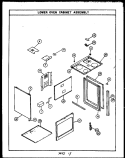 Part Location Diagram of Y66954 Whirlpool OVEN DOOR HINGE - R.H.