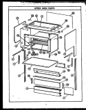 UPPER OVEN PARTS Diagram and Parts List for ESD394  Maytag Range