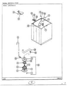 Motor And Pump Diagram and Parts List for 6746A  Norge Washer