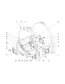 Upper Frame Parts Diagram and Parts List for MXS40PNATS  Maytag Washer