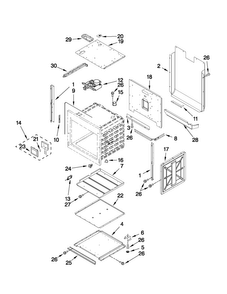 Lower Oven Parts Diagram and Parts List for JJW2830WP01  Jenn-Air Wall Oven