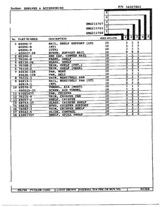 Shelves/accessories Page 2 Diagram and Parts List for HMG211760  Admiral Refrigerator