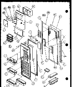 Refrigerator Door Diagram and Parts List for SZDE27KPL-P1110603WL  Amana Refrigerator