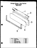 STORAGE DRAWER - DOOR SECTION Diagram and Parts List for FDU170  Amana Range