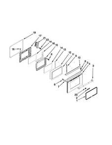 Lower Door Parts Diagram and Parts List for JGR8890ADP22  Jenn-Air Range