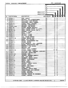 Freezer Compartment Page 2 Diagram and Parts List for 621447  Admiral Refrigerator