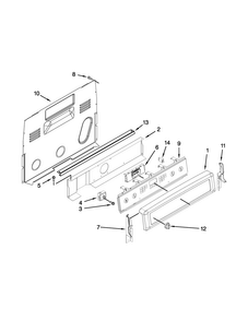 Control Panel Parts Diagram and Parts List for MER8850DS0  Maytag Range