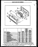 BLACK GLASS DOOR ASSY Diagram and Parts List for SBE26DC  Amana Range