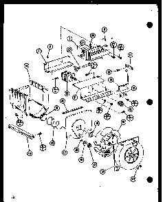 Icemaker/fan, Motor Diagram and Parts List for SRI19F-L-P7700004WL  Amana Refrigerator